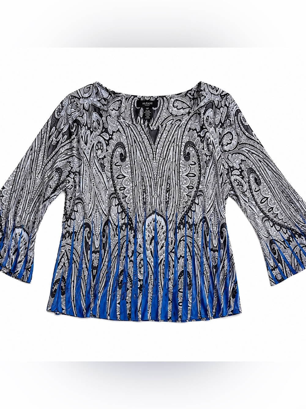 Alfani petites blue and gray blouse w/tank